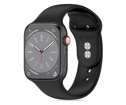 Pasek i akcesoria do zegarków TECH-PROTECT Silicone do Apple Watch 40/41/42 mm Black 5906302310104